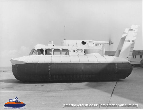 SRN5 with Westland -  (credit: The <a href='http://www.hovercraft-museum.org/' target='_blank'>Hovercraft Museum Trust</a>).